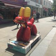 Pictures as Swindog art trail launches across town