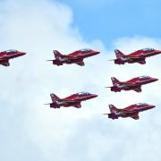 The Red Arrows were spotted near Swindon this week.