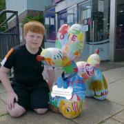 Ryan Hall, 11, was the first to find all 72 Swindogs on the Big Dog Art Trail in Swindon