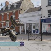 The Gold of Life Swindog sculpture on Wood Street has been removed after being badly damaged