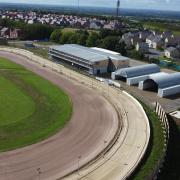 The new stadium at Blunsdon's Abbey Stadium greyhound racing track is taking shape