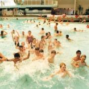 Swimmers enjoying the Oasis pool and wave machine