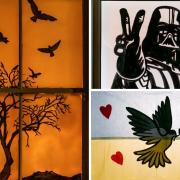 Examples of art on display during Eastcott Window Wanderland