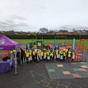 Haydon Wick Parish Council celebrates the opening of Trent Road play area