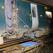 A GWR train with damaged overhead electric cables in the Ladbroke Grove area of west London stranded in December last year