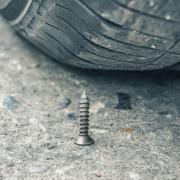Nails and screws have been found on the road