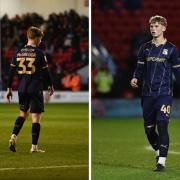 McGregor and Hunt playing for Town at Walsall