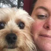 Karen Hart and her dog Lola which was killed after being mauled to death in Swindon