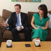 David and Samantha Cameron in Stratton after the Conservative manifesto unveiling at the UTC. Picture: STUART HARRISON
