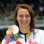 Jazz Carlin proudly shows off her Olympic silver medal