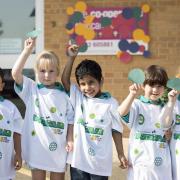 Spot on: The children from Swindon Hospital Nursery