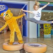 Kimberly Wyatt and Pudsey help Boots launch its BBC Children in Need fundraising campaign - Jump for Pudsey