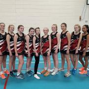 Lawn’s U14s team in their new kit ahead of their thrilling match with Taunton