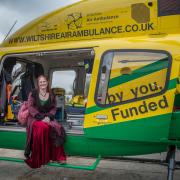 Luna Neale in the air ambulance which came into service in January 2015