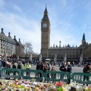 Floral tributes in Parliament Square, London for the victims of the Westminster terror attack
