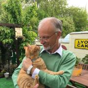 South Swindon Liberal Democrat candidate Stan Pajak with his cat, Jasper