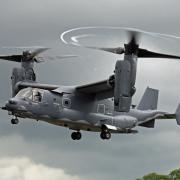 An Osprey, which can adapt to fly like a helicopter or a fixed-wing aircraft, will be among the US military aircraft on display at the tattoo