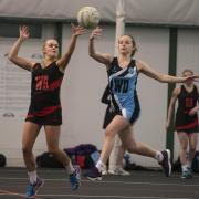 Pinehurst (Red) v Croft (Blue) Netball.24/03/18.Pictures Clare Green/ www.claregreenphotography.com.