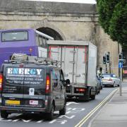 There is traffic near the Bridge Centre Roundabout in Chippenham (file photo)
