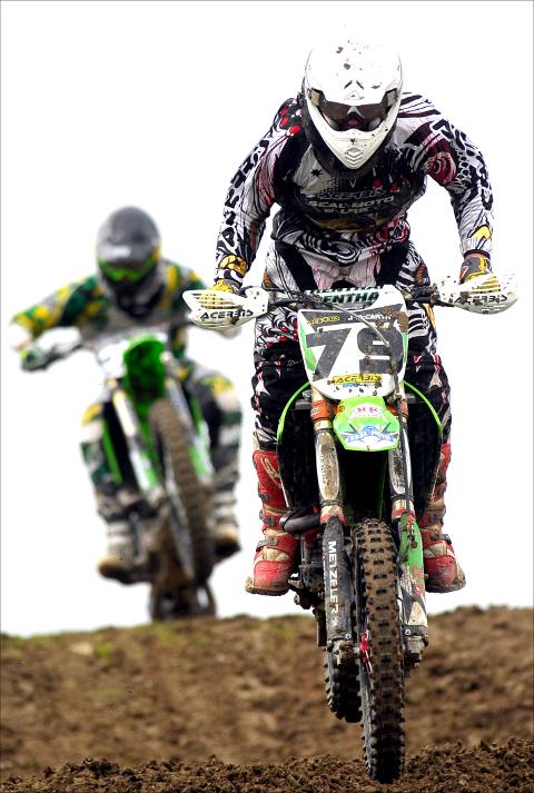 Kickstarting a day of thrilling Motocross action at the British Masters
Pictured is Jamie McCarthy