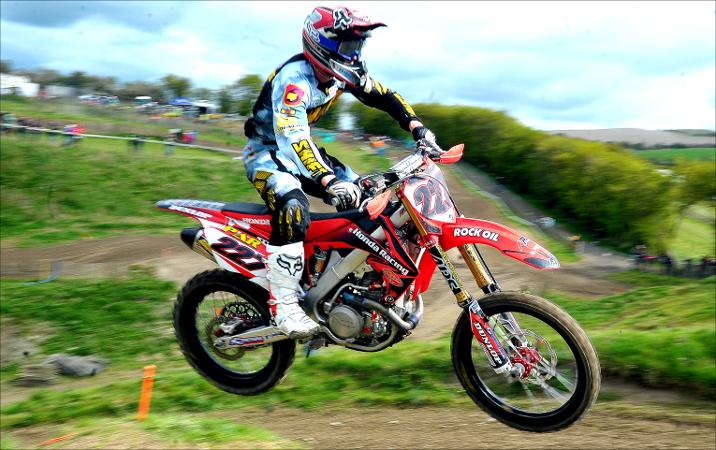 Kickstarting a day of thrilling Motocross action at the British Masters
Pictured is winner Kristian Whatley.