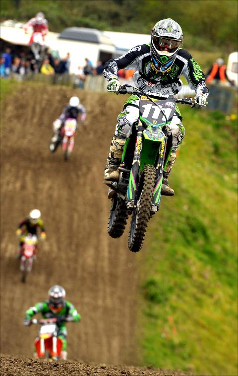 Kickstarting a day of thrilling Motocross action at the British Masters
Pictured is Eichard Roberts.