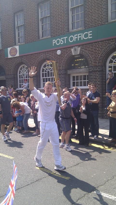 Your flame to fame. 
Readers' pictures capture memories of the Olympic Torch in town.
Taken by JP Huntley, Nationwide, Swindon