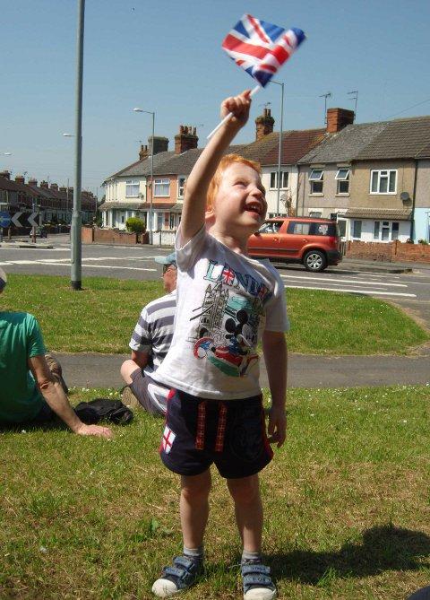 Your flame to fame. 
Readers' pictures capture memories of the Olympic Torch in town. Ewan, 3, at Kingshill - Luke Dawson,30.