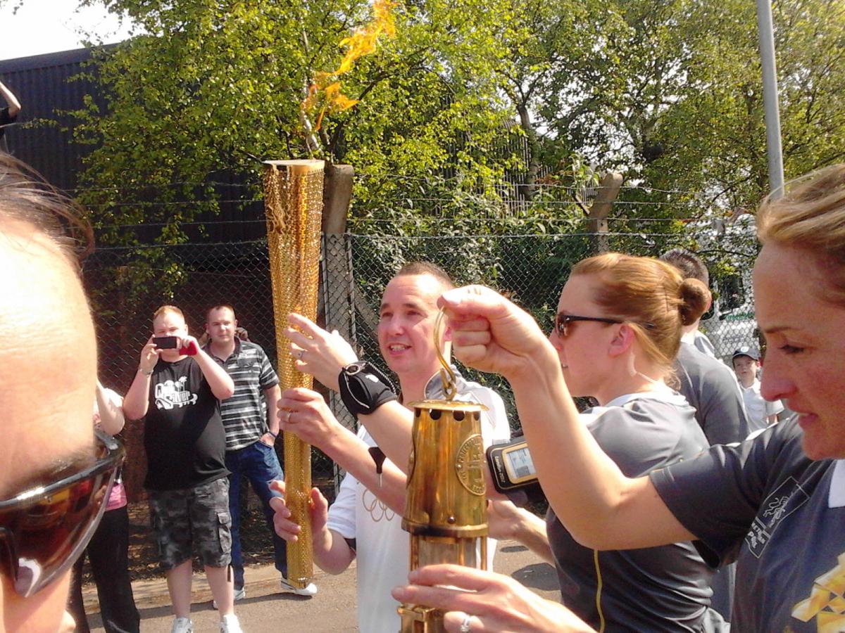 Your flame to fame. 
Readers' pictures capture memories of the Olympic Torch in town - Anna Higgins
Age: 14
Location: Gipsy Lane, Swindon
