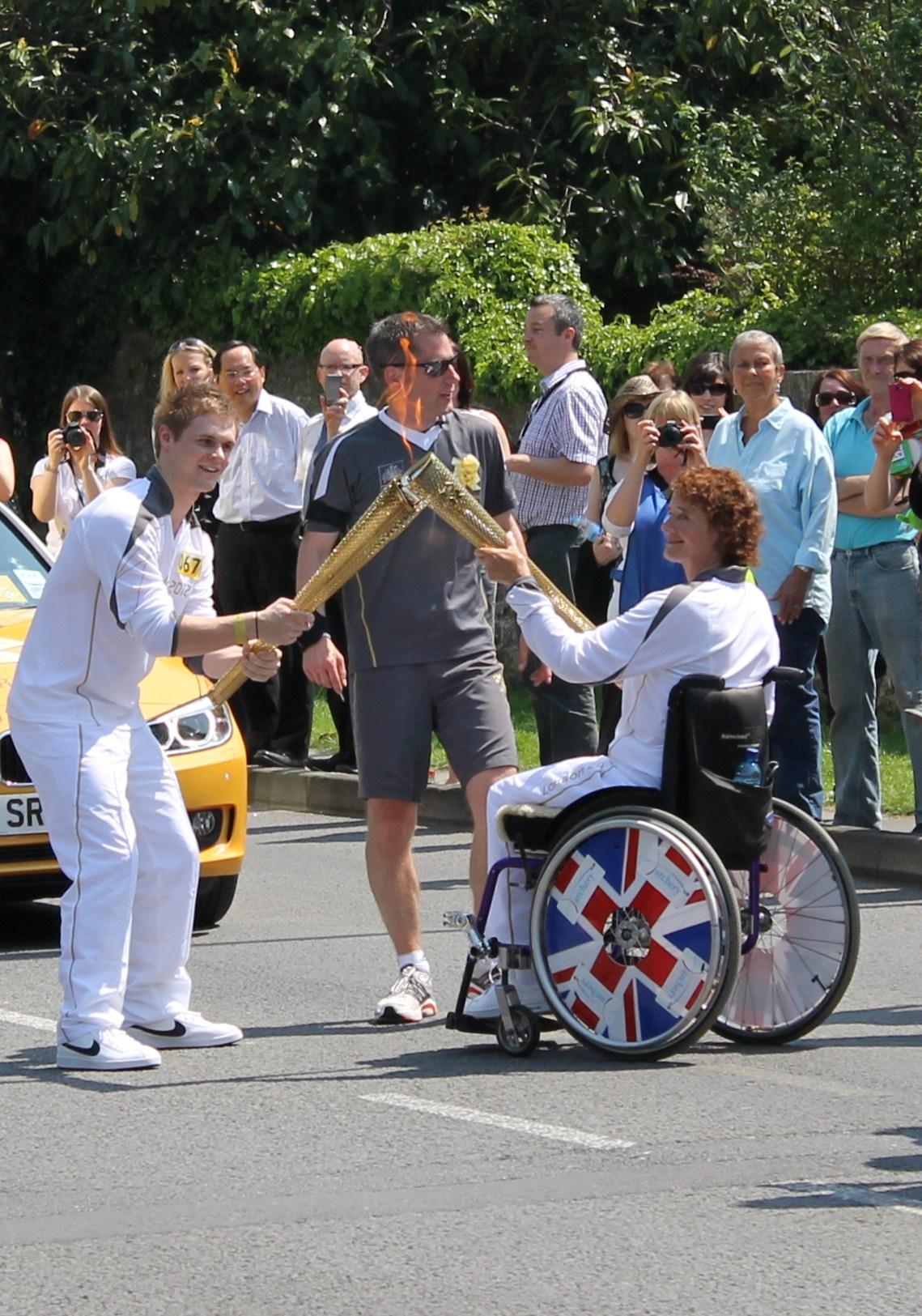 Your flame to fame. 
Readers' pictures capture memories of the Olympic Torch in town. : Aaren Smith
Age: Seventeen
Education: New College, Student
Location of Photographys taken: Wroughton, Swindon.
