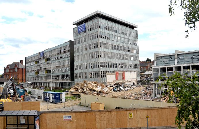 Swindon College comes tumbling down
