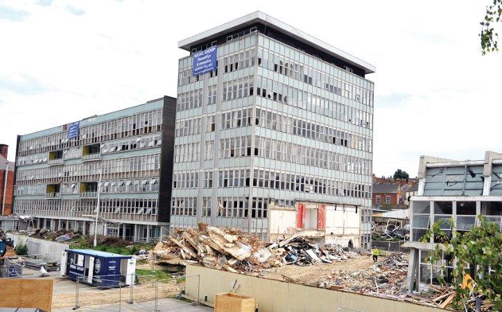 End of an era as former college building is bulldozed to the ground