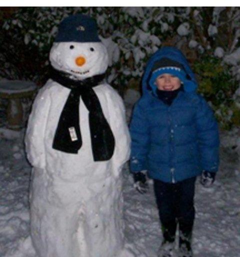 Dylan Francis’ snowman called Tom.