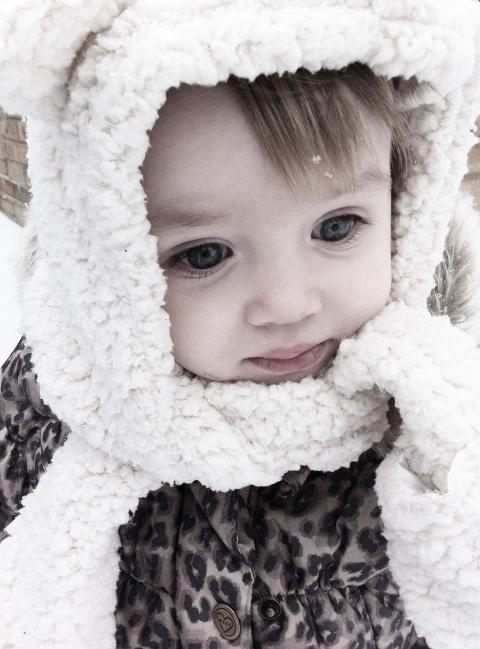 Lilly Read, Swindon Old Town, Aged 18 months, Wrapped up warm  
