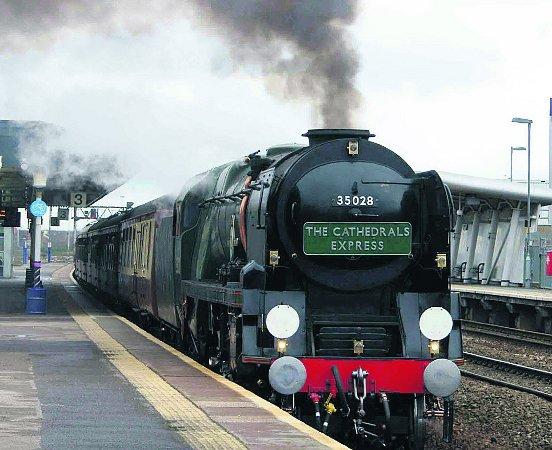 Swiindon Advertiser readers photographs.
 Loco 35028 Clan Line, which was built in 1948  
Picture: William Bryan
