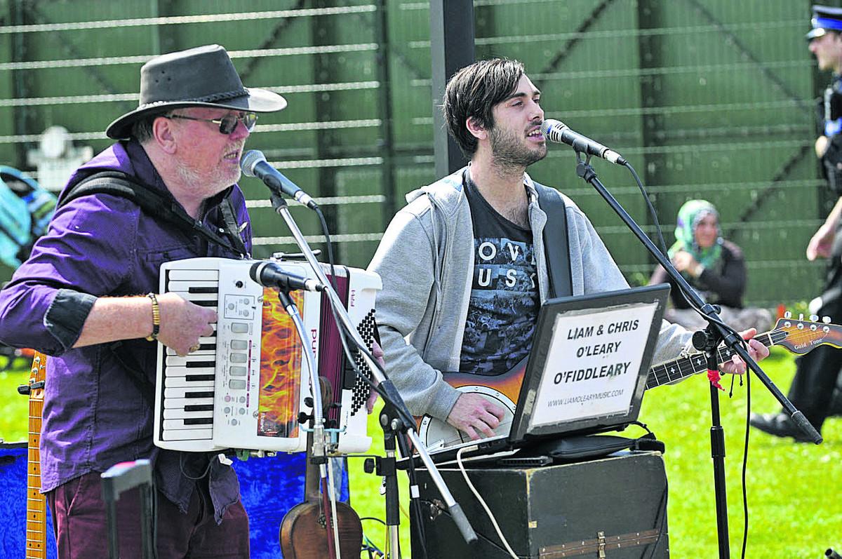 O'Fiddleary entertaining the crowd at East Wichel Primary School's summer fete on June 29.