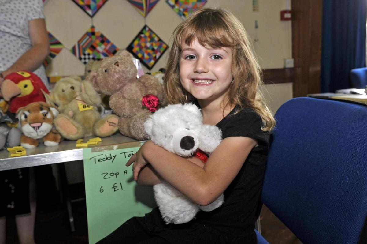 Caitlin Walsh, five, is pictured at a fun day to raise funds for The Monday Cafe at John Moulton Hall in Penhill Drive. Look out in the Adver this week for more pictures from the event.
