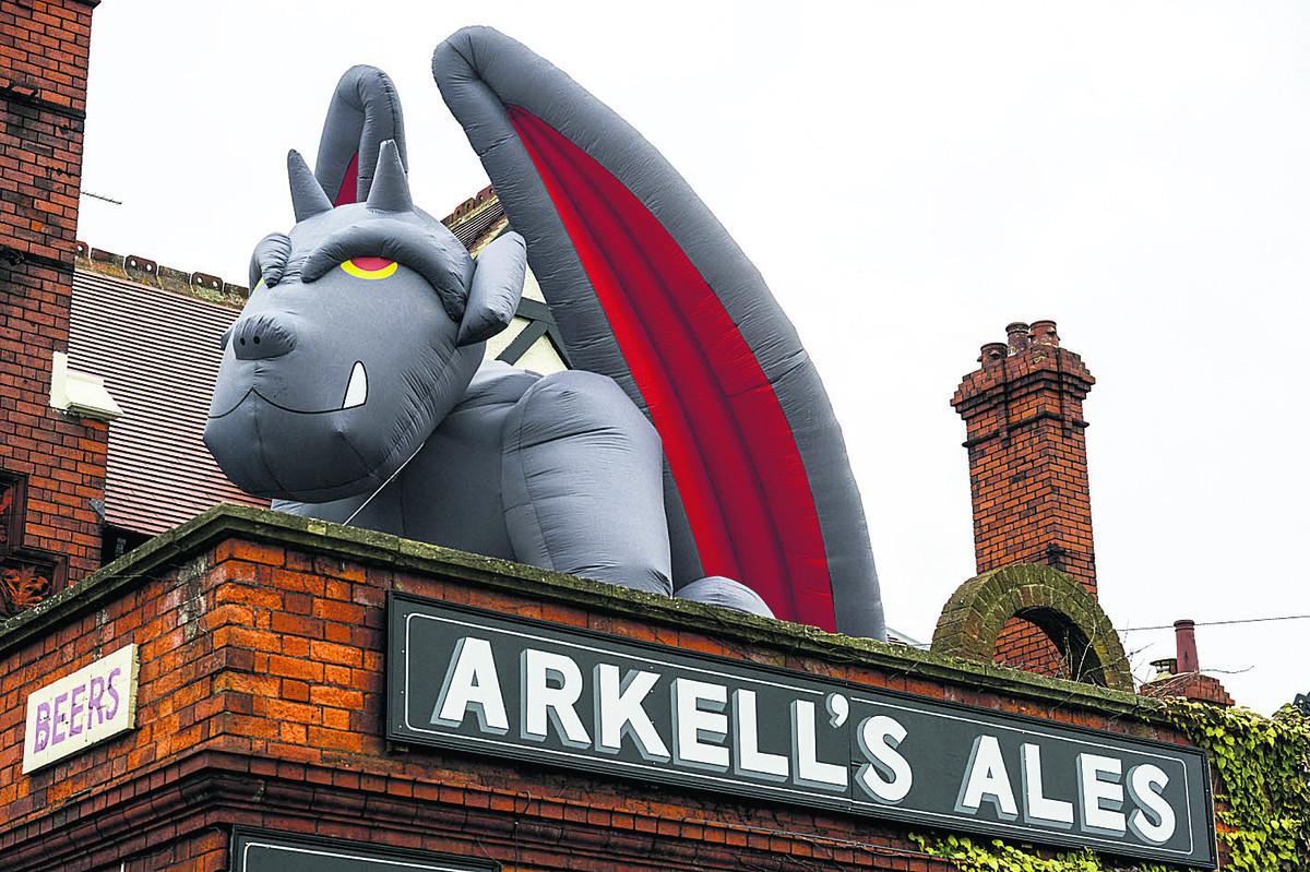 The County Ground Hotel’s inflatable gargoyle 