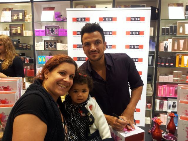 Charley Wheeler and daughter Aaliyah-Rose with Peter Andre,