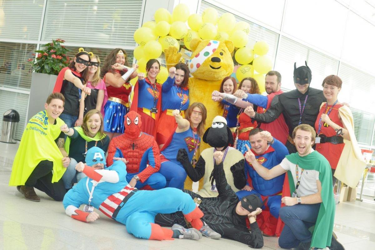 Staff at Nationwide dress up for Children in Need
