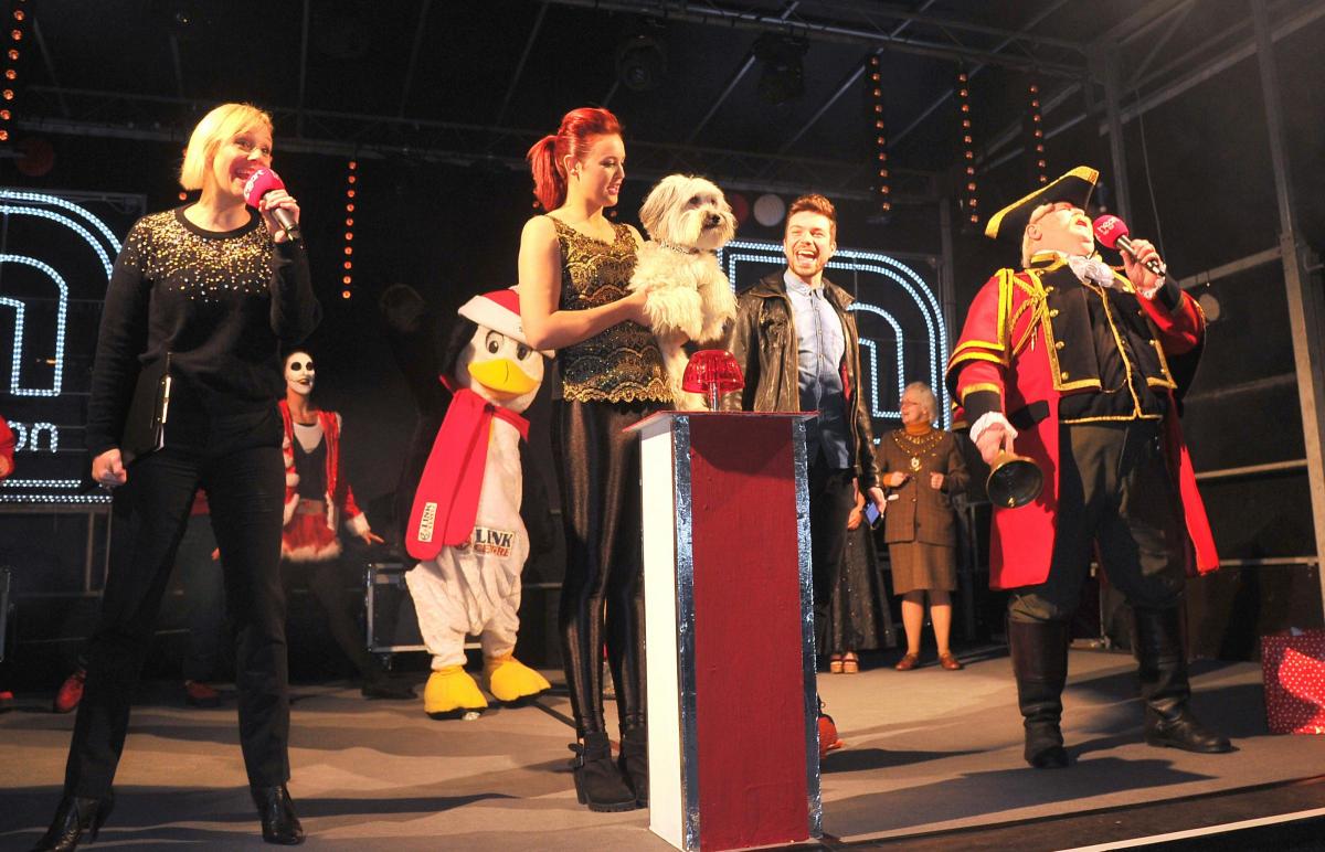 Ashleigh and Pudsey switched on the Christmas lights switch-on fun at Wharf Green on Thursday, November 21, and there were Swindon acts for the crowds to enjoy too before the switch-on, confetti and fireworks. Pictures by Dave Cox