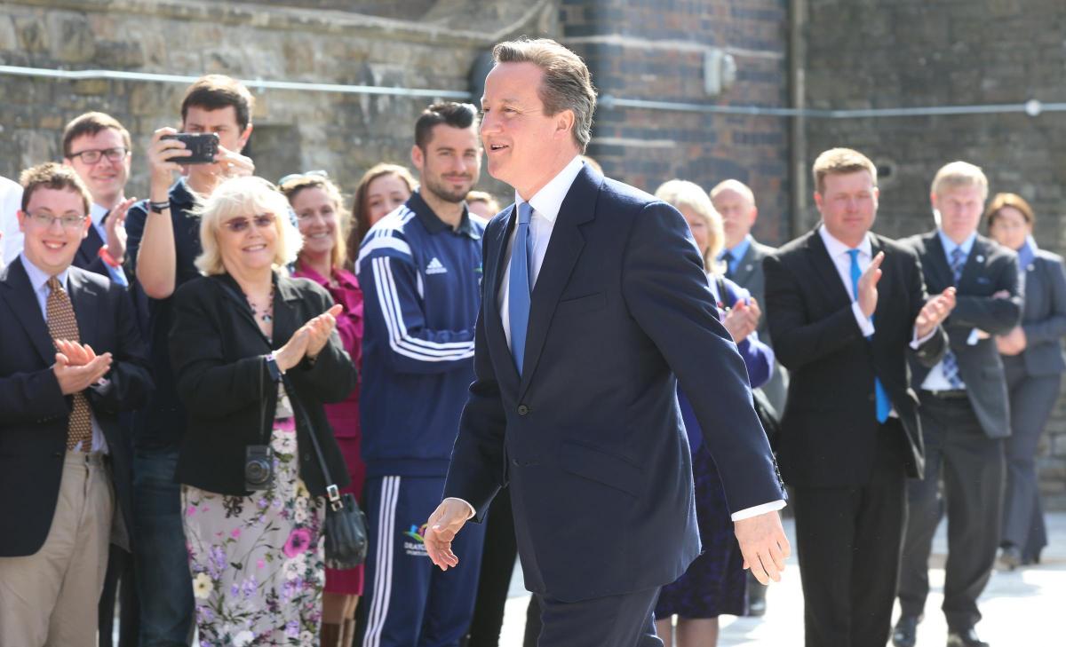 Prime Minister David Cameron arrives at Swindon UTC