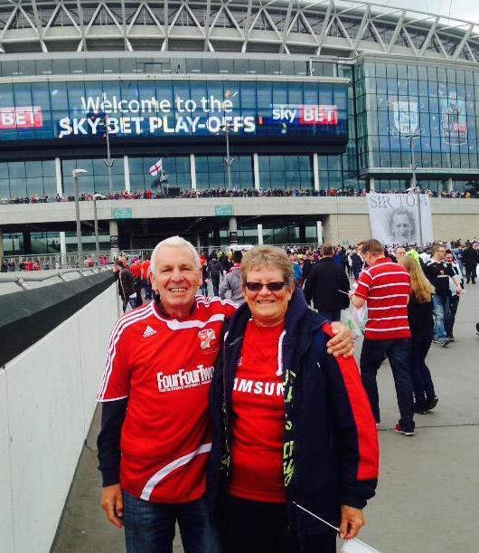Swindon fans Chris and Maureen Kirkland told Craig Jones they hope for a 2-1 win for the Robins
