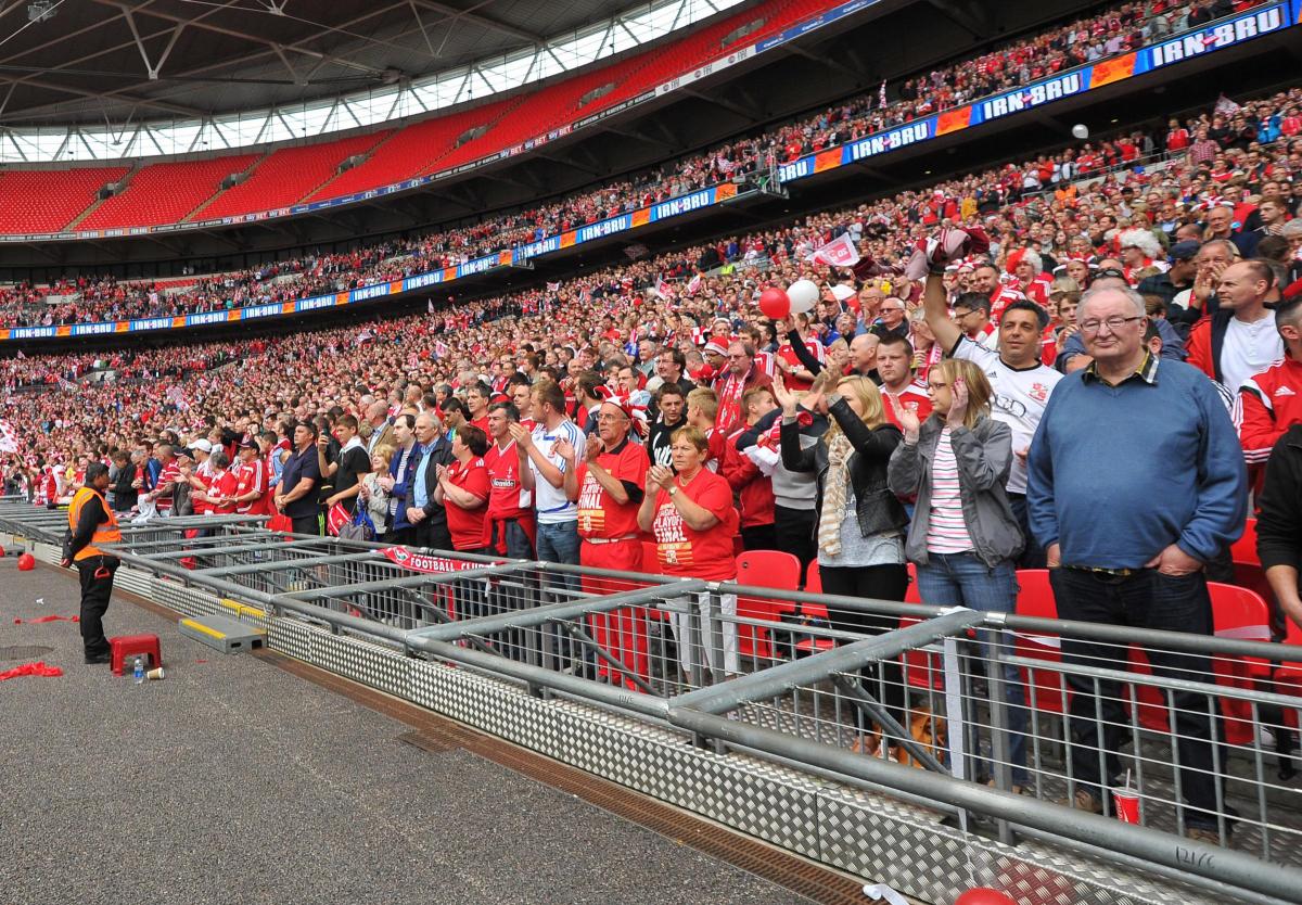 Town fans follow match at Wembley against Preston North End FC