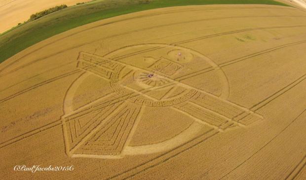 The crop circle near the Ridgeway, which is being used to raise money for Great Western Hospital’s Brighter Futures Appeal