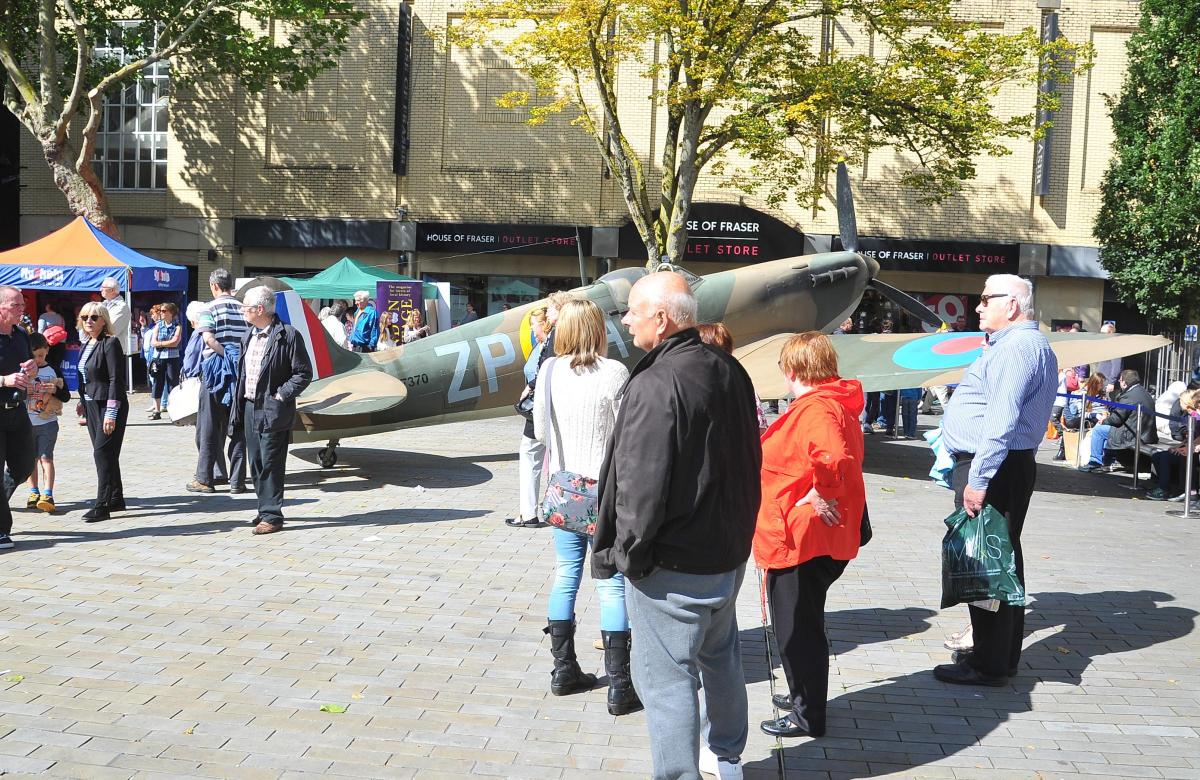 The Battle of Britain Vintage Day in the town centre proved popular. Picture by Dave Cox