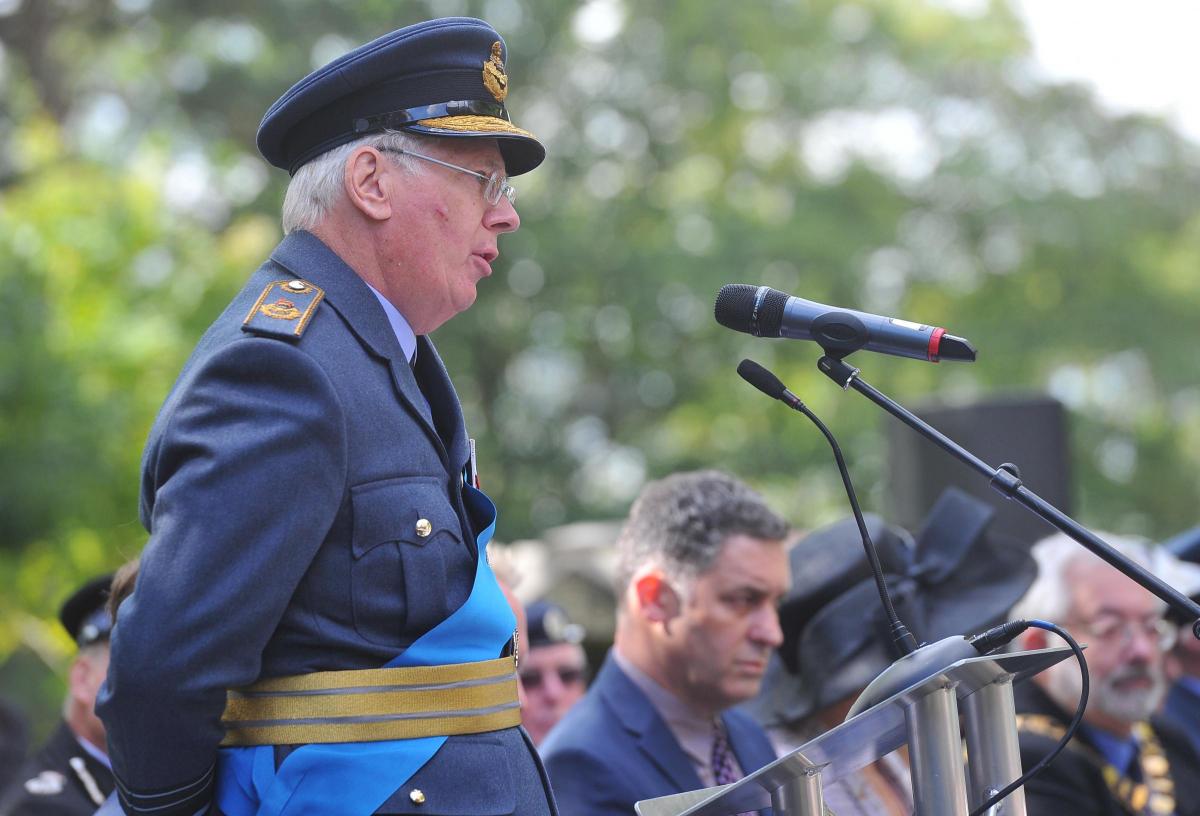 Prince Richard, the Duke of Gloucester, speaks in Radnor Street Cemetery, Swindon. Picture by Dave Cox