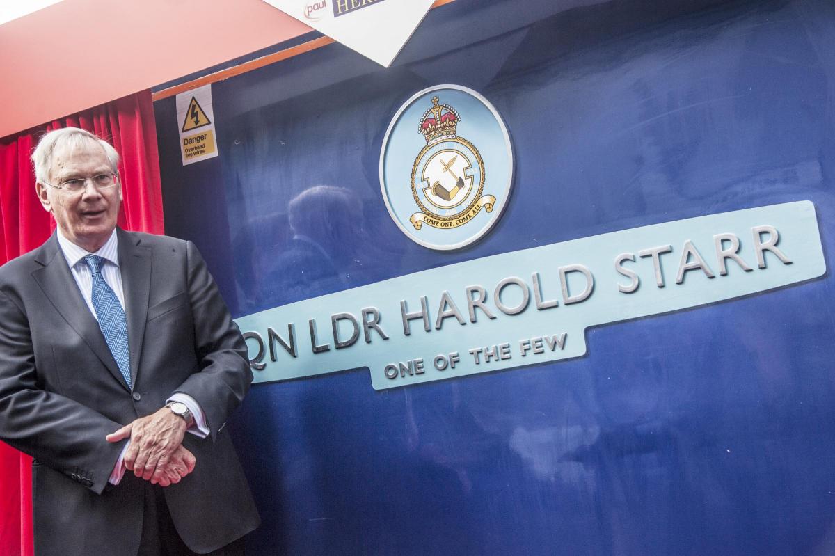 Prince Richard, Duke of Gloucester,  at the naming of the loco Sqn Ldr Harold Starr. Picture by Thomas Kelsey