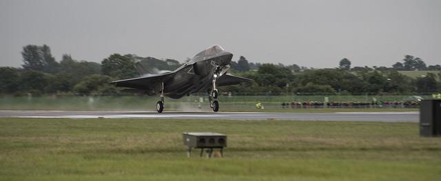 A F35-B arrives at RAF Fairford. Picture: Lockheed Martin