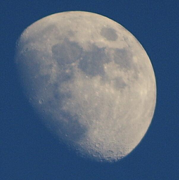 The moon taken at 7.30pm                                                                                       Picture: NICK SMITH
